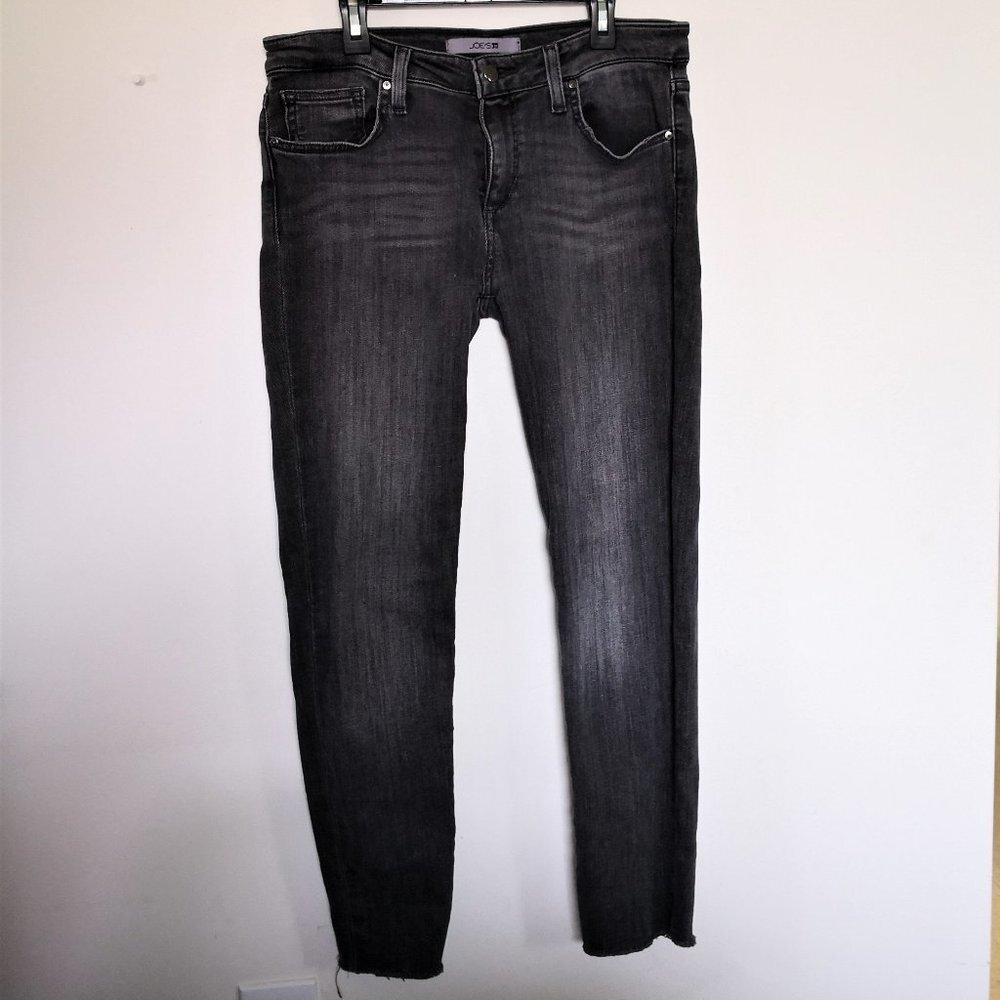 Joie Skinny Jeans Washed With Raw Hem Black/Grey Size 29